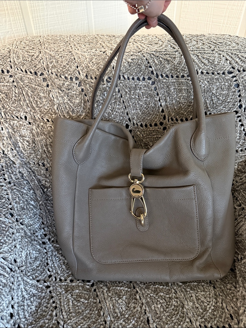 Dooney & Bourke logo lock tote